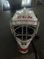 Eishockey Torhütermaske CCM weiss akzeptabler Zustand