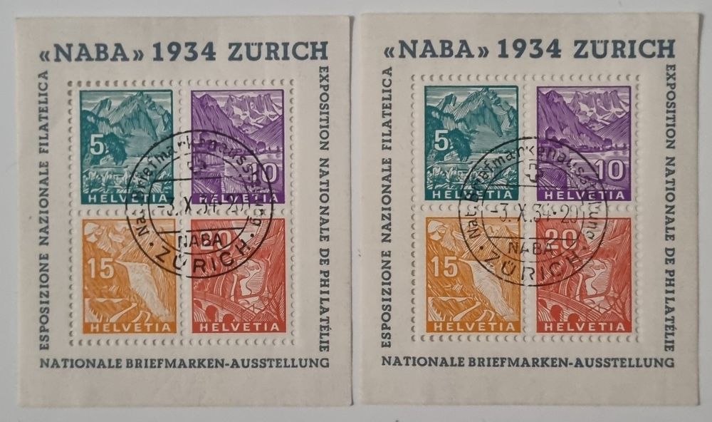 2x Naba Block 1934 KW. 1350.- (Gebraucht) in für CHF 199 – mit ...