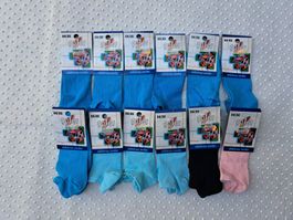12 Paar Socken Sneakers Kinder Grösse 28-30