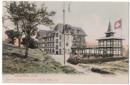 Baumaroche, Vevey, Hôtel des Alpes, circulée 1922