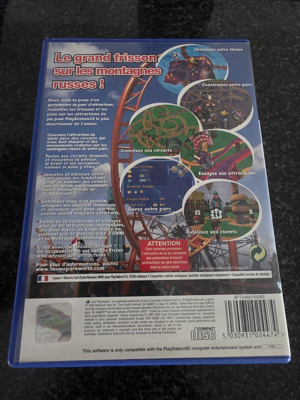 Jeux: Theme Park World PS2 – D'occasion à Chavornay par Crash37 1