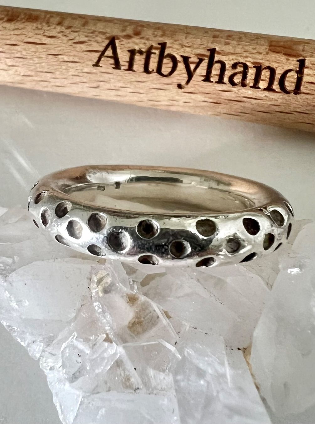 Anelli: Handgefertigt Eternity-Bandring Silber 925 Durchbruchmuster – Usato da Ruswil venduto da artbyhand 8
