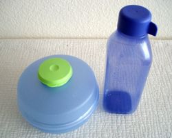 Tupperware Salat-Lunch-Box mit kleinem Behälter & Eco Trinkf