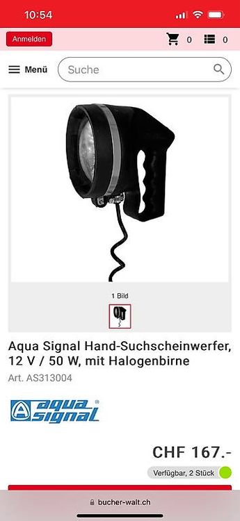 Hand-Suchscheinwerfer, Aqua Signal (Gebraucht) in Lutzenberg für CHF 70 ...