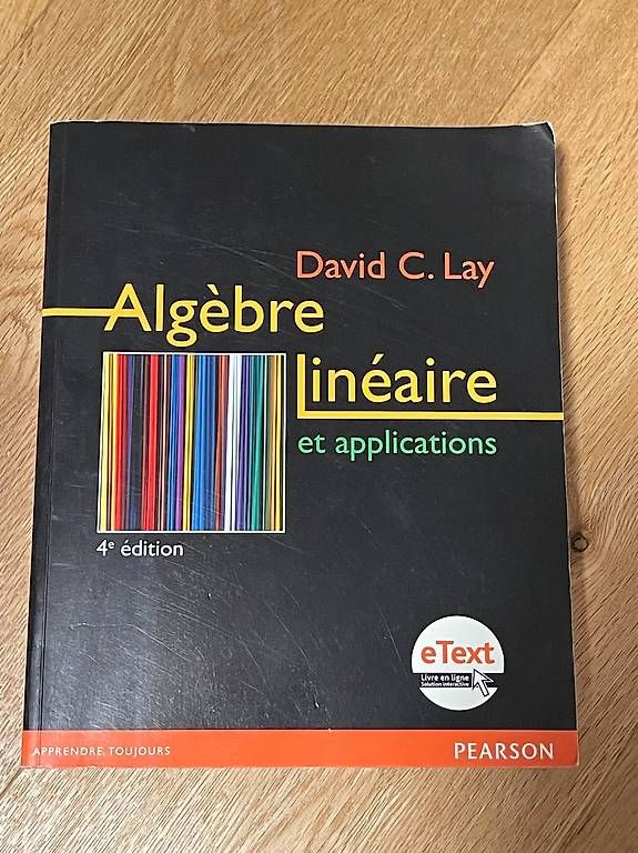 Bücher: Algèbre Linéaire et Applications – Gebraucht aus Murten von dhade
