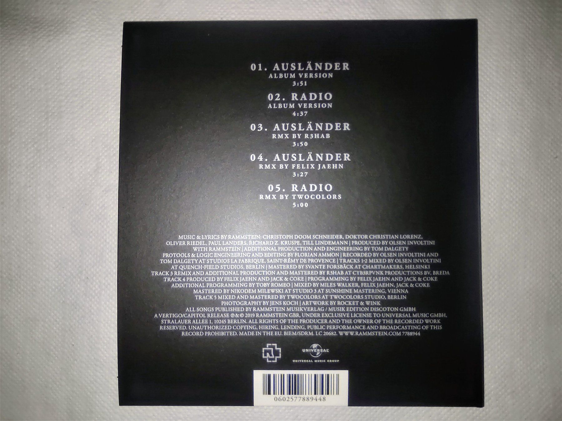 CD: RAMMSTEIN SINGLE CD NEUWERTIG ** AUSLÄNDER ** LINDEMANN – Usato da Lupfig venduto da Womewome 1