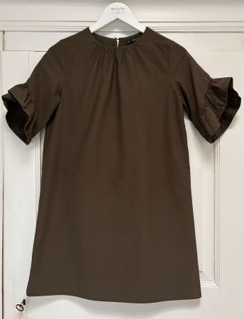 🤍 Minikleid / Kleid von „ZARA Basic“, oliv, Gr. XS/34 🤍