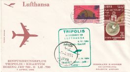 Erstflug Lufthansa Tripolis (Libyen) - Khartum (Sudan) 1964