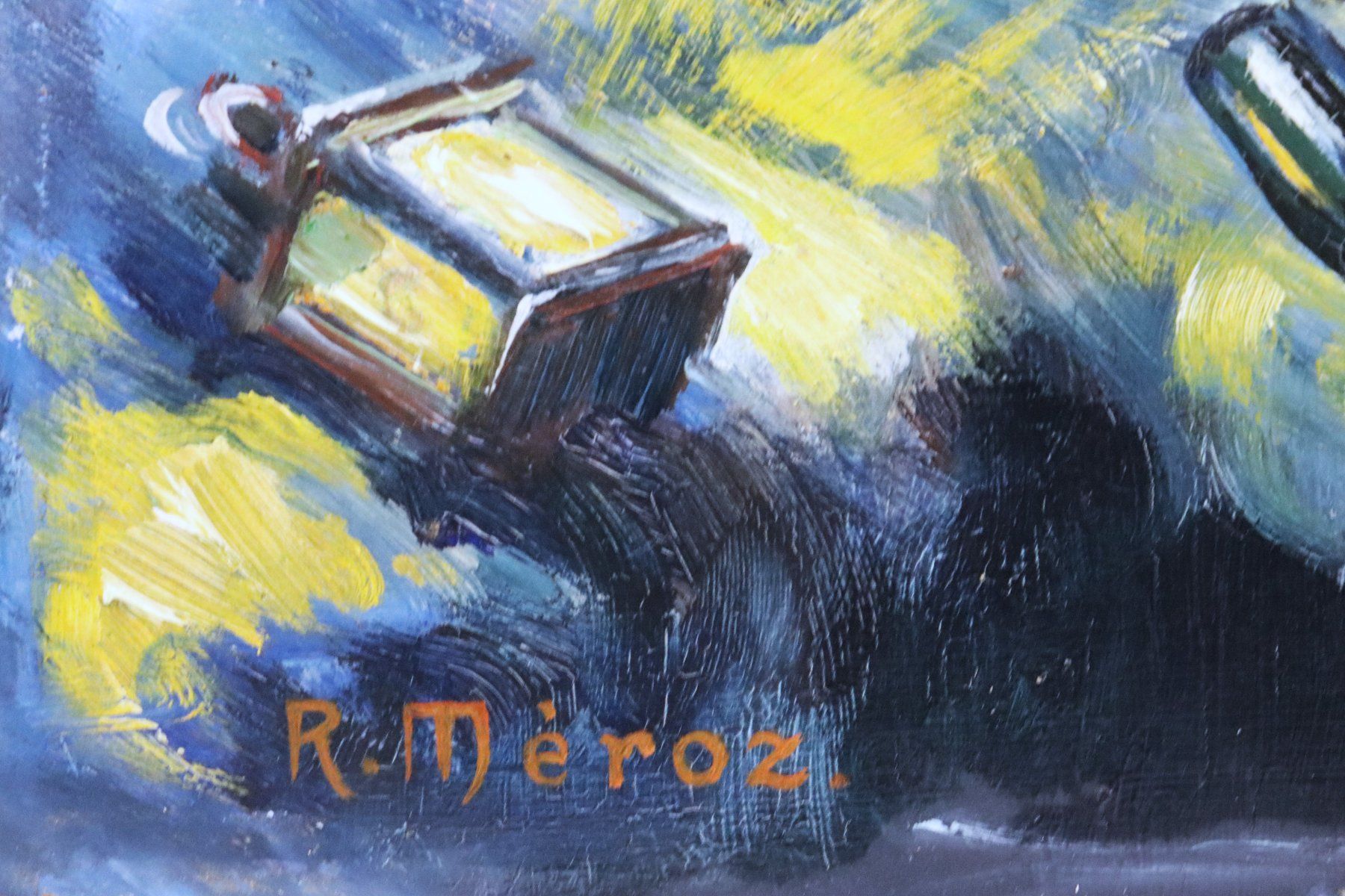 Dipinti: Robert Mèroz 1926-2016, Gemälde "Der Tod und der Trinker" – Usato da Zug venduto da Kunst-Fundgrube 2