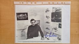 Ken Adam, Original Autogramm auf Grossfoto in s/w