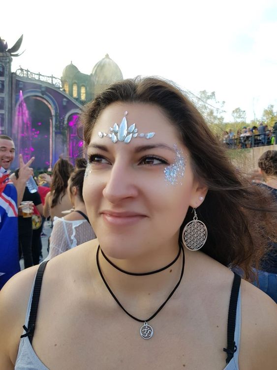 GEEHUA Schwarze Strass-Gesichtsedelsteine – 4 Sets Selbstklebend, Für Halloween, Rave & Festival, Aus Sicherem Harz