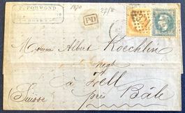 1870 / Frankreich Brief Kaiser Napoleon III / Rouen - Basel