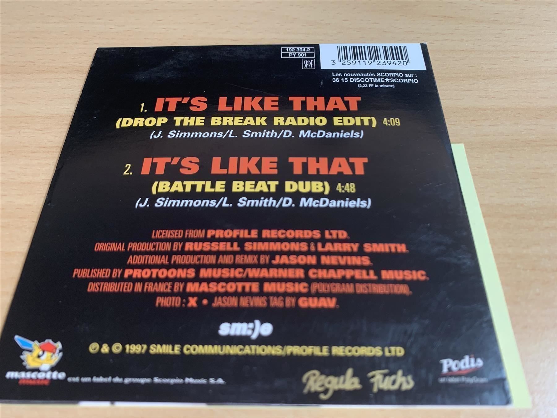 CDs: Run-D.M.C. Vs. Jason Nevins – It's Like – Gebraucht aus Rikon im Tösstal von Alpenmutz 1