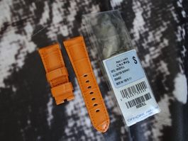 *NEU* Panerai Alligator Lederband 26/22 BA 125/75 *Orange*
