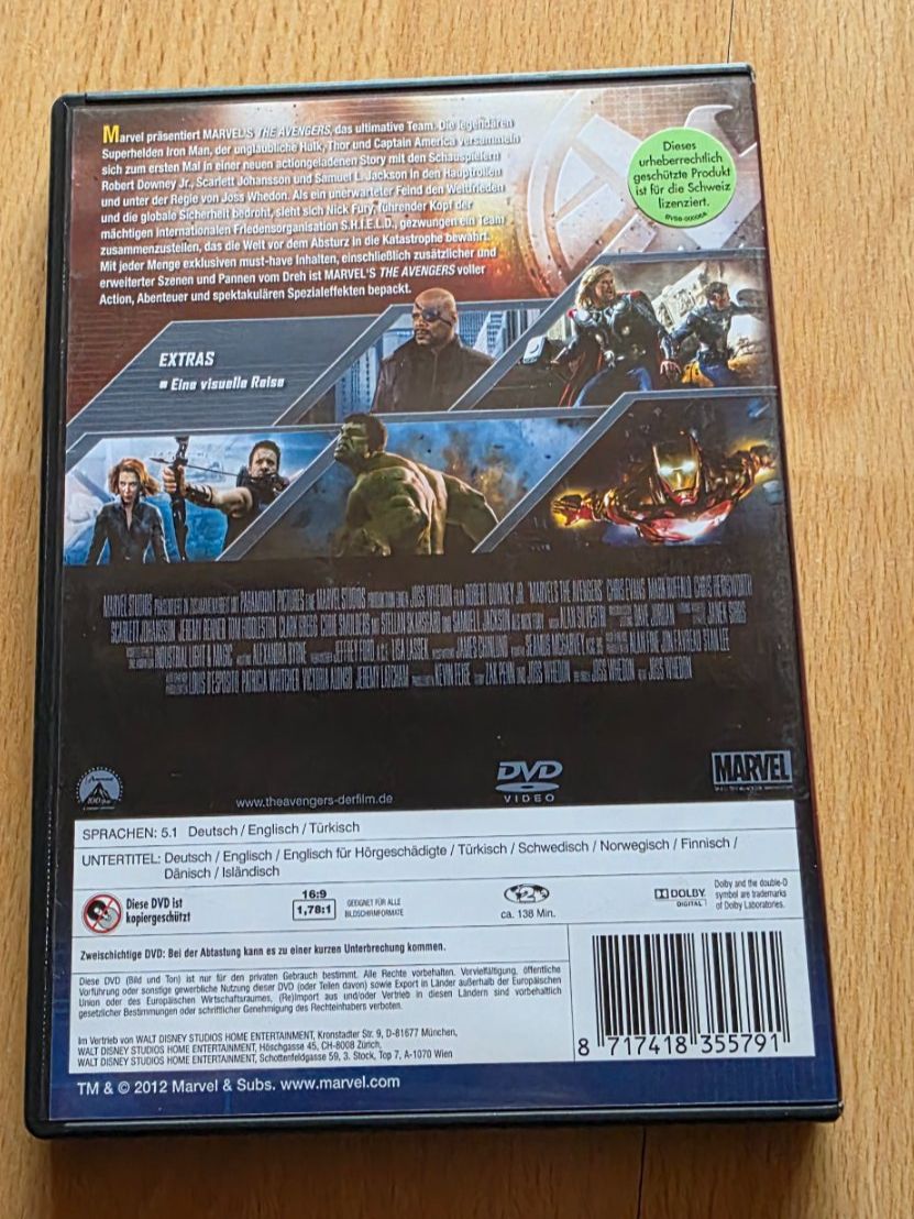 Tutti i DVDs: Avengers DVD – Usato da Niederbipp venduto da Tamara15101995 1