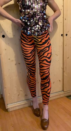 Leggings fantasia tigre tgM/L-nuovi👌look audace! 🐯🧡🖤 ...