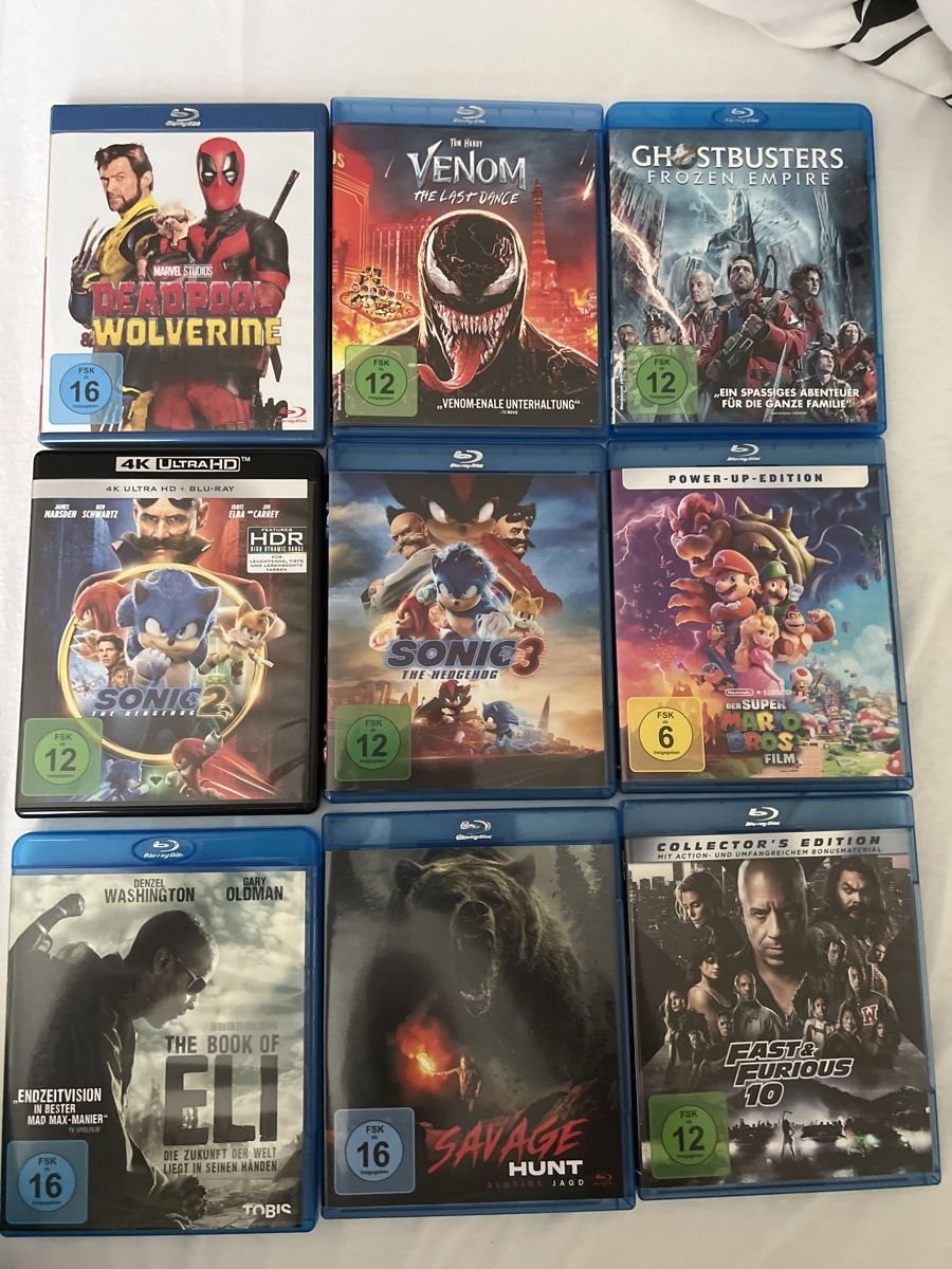 Tutti i DVDs: Blu-ray Sammlung: Deadpool, Sonic, Venom u.v.m. Top! – Usato da Glattbrugg venduto da Halil39