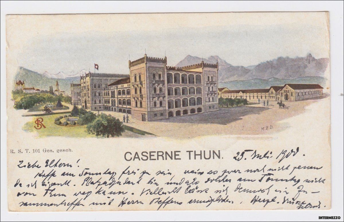 Cartes postales: Thun // Litho Kaserne 1900 – D'occasion à Basel par intermezzo12