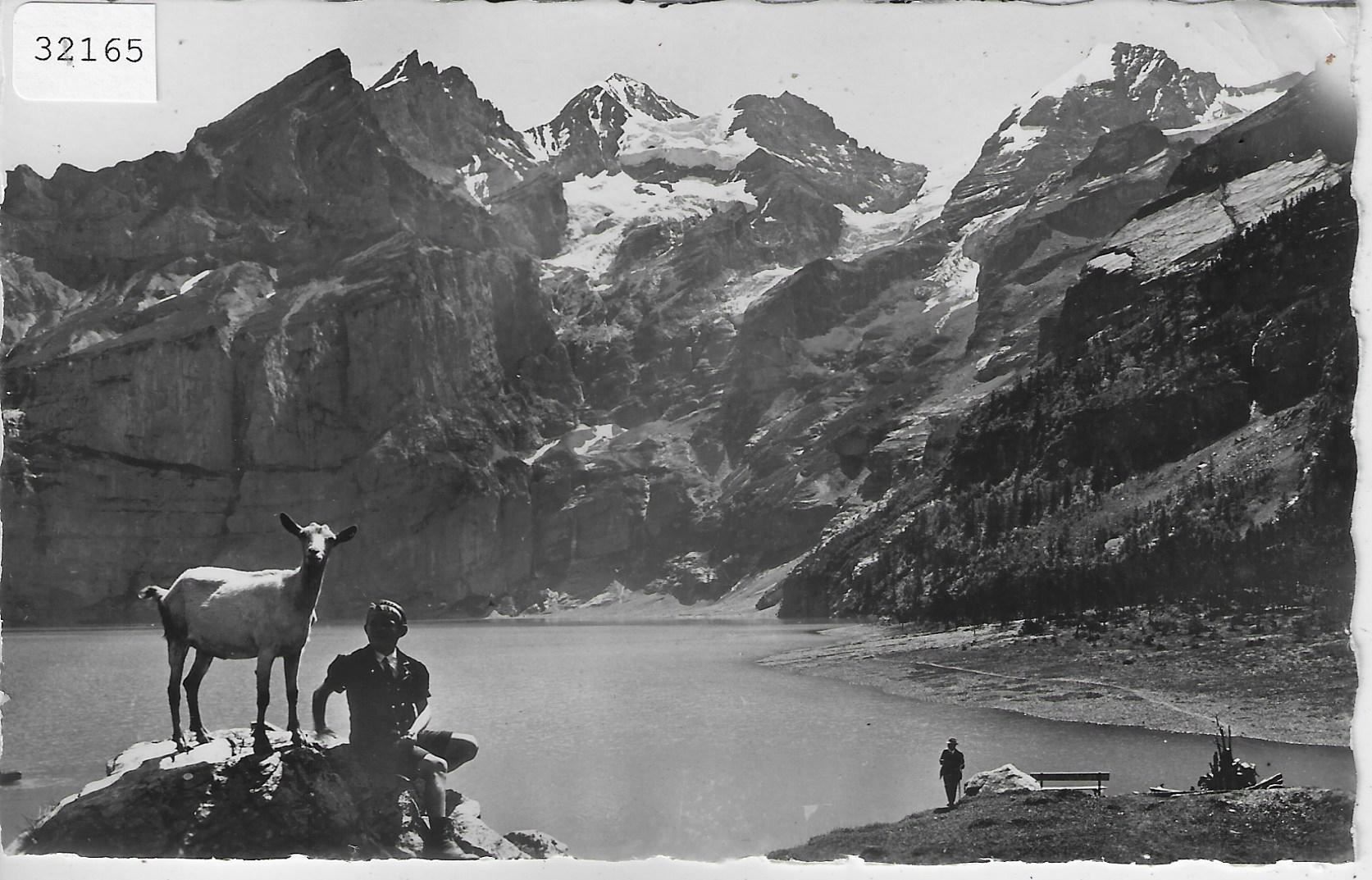 Ansichtskarten: Kandersteg - Oeschinensee - Ziege – Gebraucht aus Ettingen von Kartenplanet