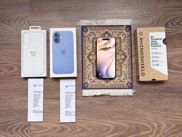 Apple iPhone 16 (256GB) Blau mit Garantie / wie neu