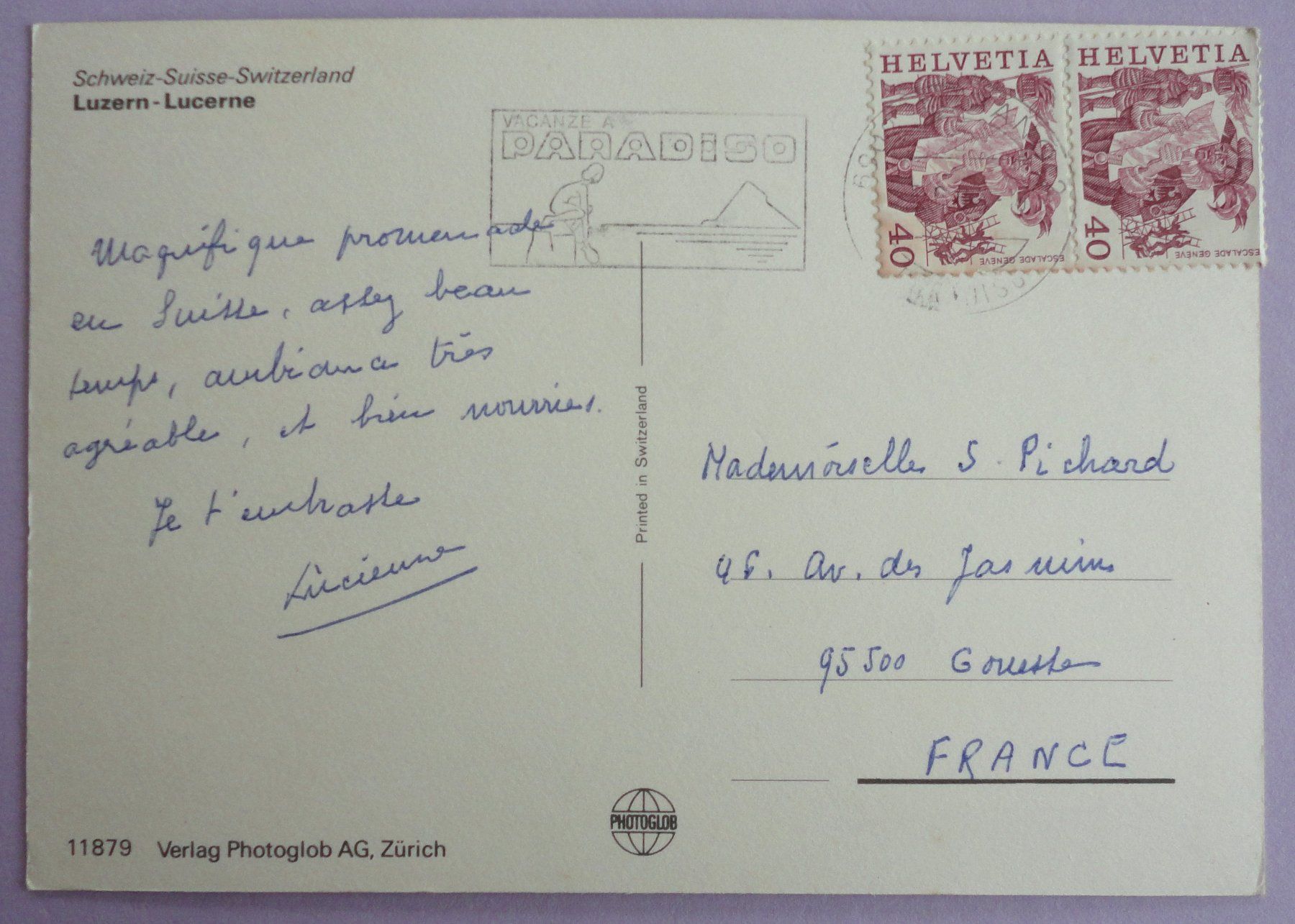 Cartoline postali: Luzern - Lucerne – Usato da Fétigny venduto da Billy2miny 1