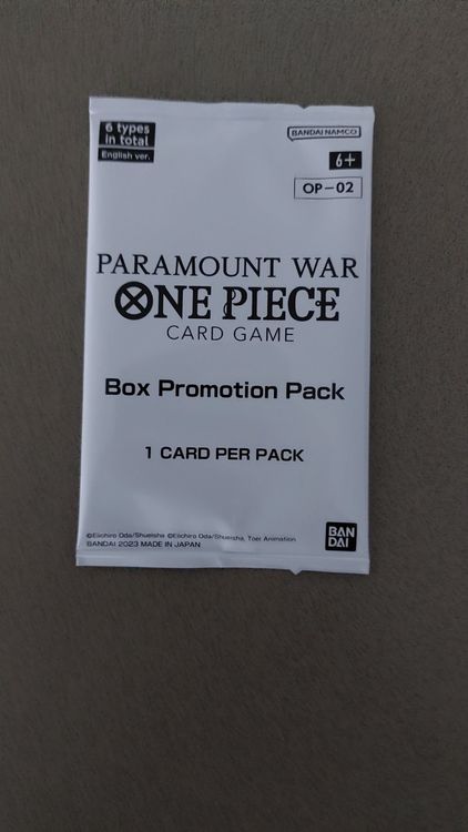 1x Box Promotion Pack One Piece OP02 sealed new english (Neu (gemäss ...