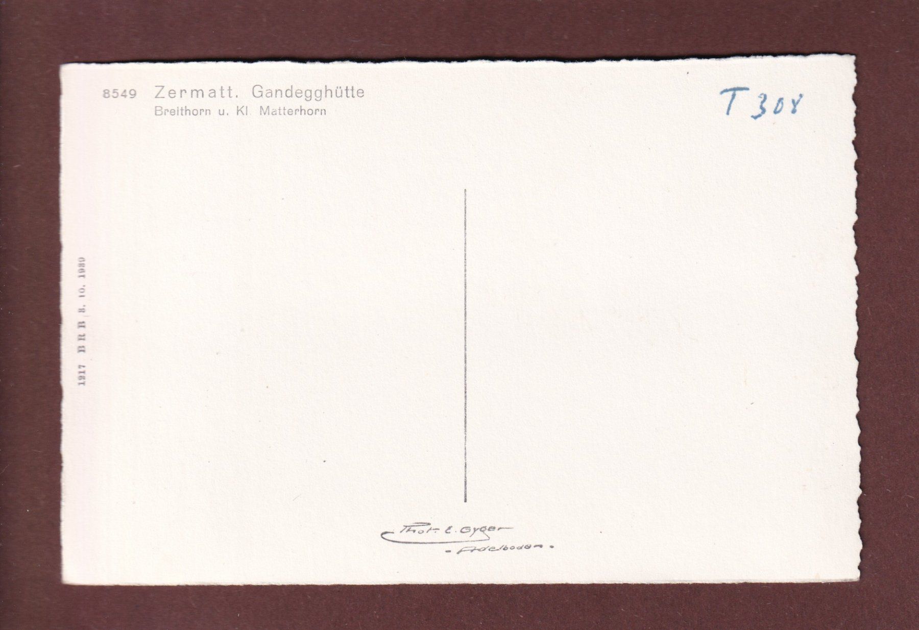 Cartoline postali: Gornergrat - GANDEGGHÜTTE – Usato da Pully venduto da nicecards 1