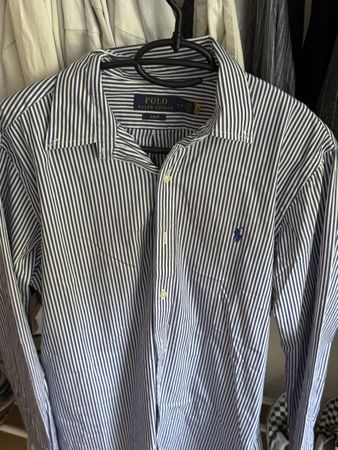 Hemd Polo Ralph Lauren gestreift Blau Weiss Grösse M