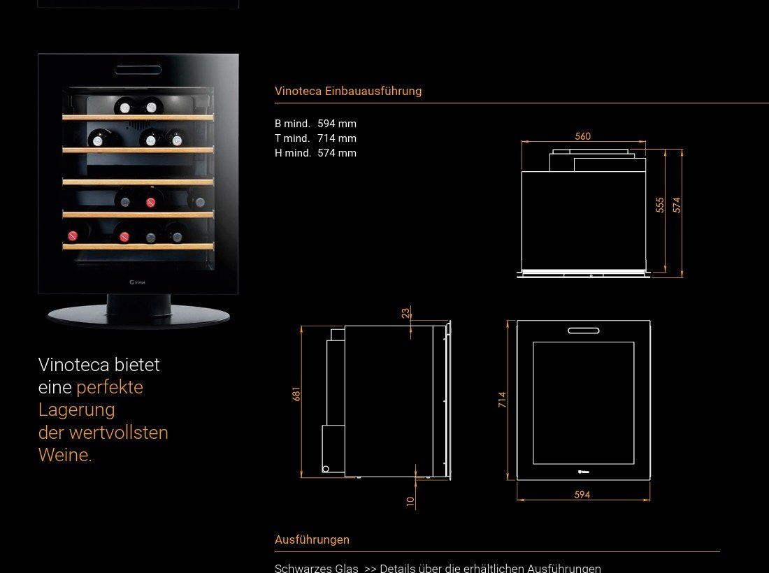 Frigoriferi: Irinox Vinoteca Einbau-Weinschrank – Nuovo e nell'imballaggio originale da Bassersdorf venduto da COOL-AG 3