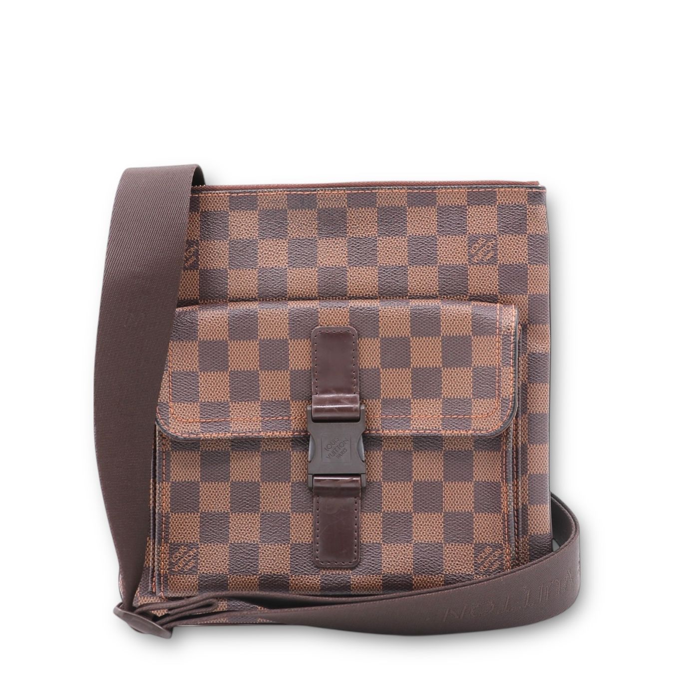 Louis Vuitton Borse: Louis Vuitton Pochette Melville Damier ebène – Usato da Binningen venduto da Designerlabels