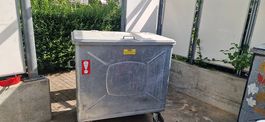 2x Abfallcontainer / Kehrichtcontainer (verzinkter Stahl)