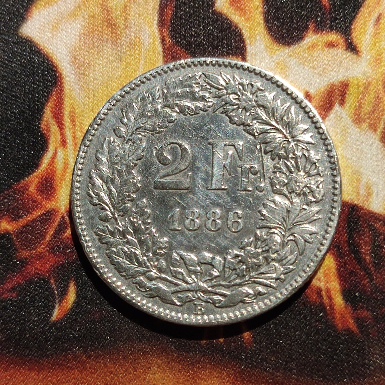 Alle Münzen: 2 Franken 1886, Silber – Gebraucht aus Rieden SG von res1291 2