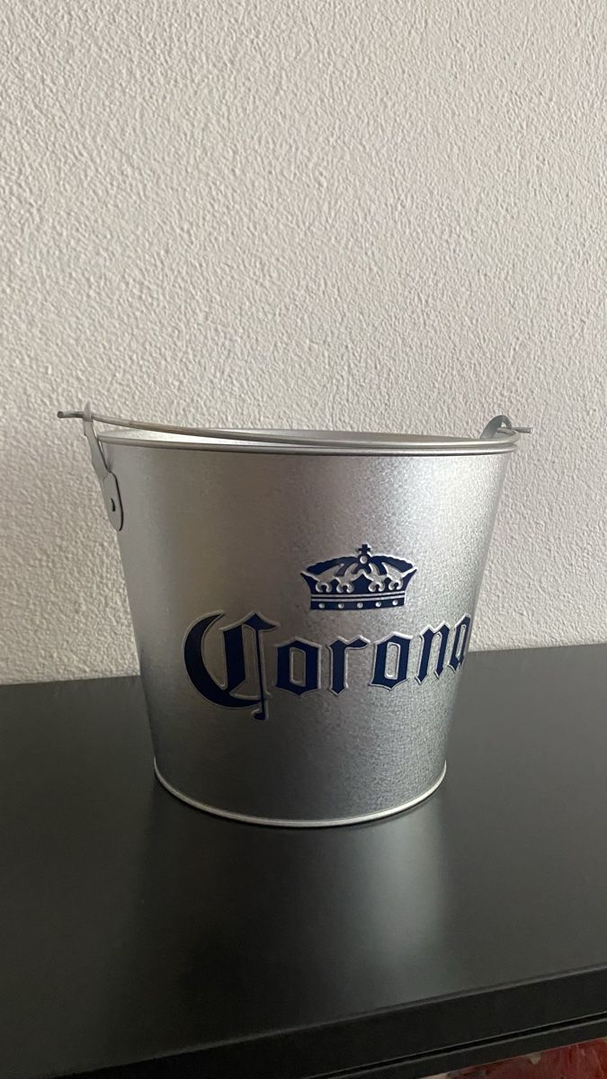Sonstiges für Haushalt & Wohnen: Corona Eiskübel Metall silberfarben Eimer metallisch Bier – Neu und originalverpackt aus Hochwald von _biene_ 1