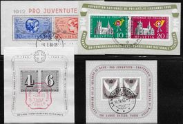 LOT mit vier Blocks verschied. gestempelt ab 1937 Top ab 1.-