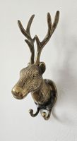 Patère Murale Tête de Cerf en Bronze-Crochet Décoratif