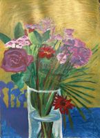 Blumenstillleben Gemälde, Original, Kunst für Zuhause 49