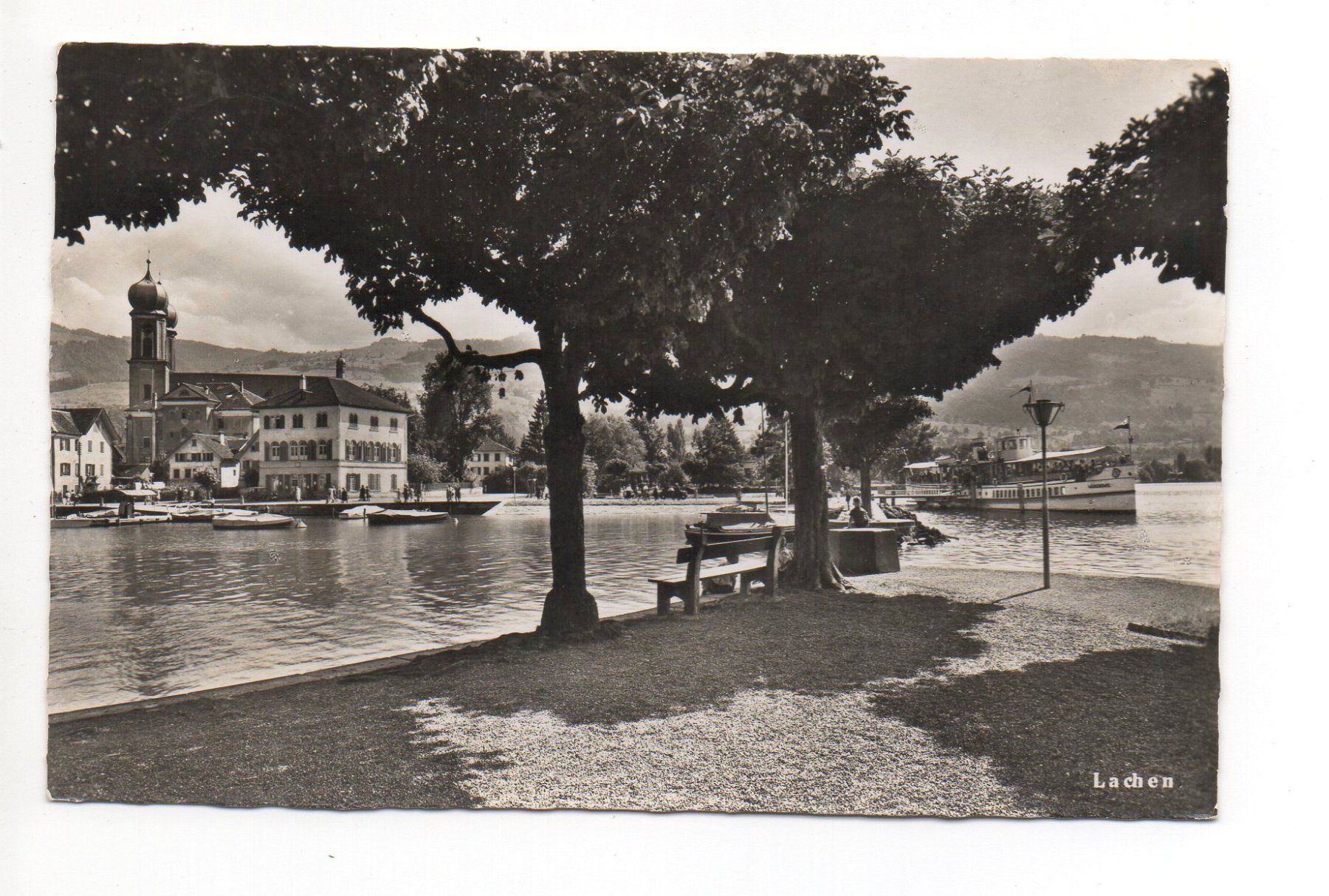 Cartoline postali: LACHEN Dampfschiff Wädenswil – Usato da Jona venduto da philajona