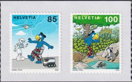 2020, Nr.1784-1785 (Globi) Satz mit Ersttags-Eck-Stempel.