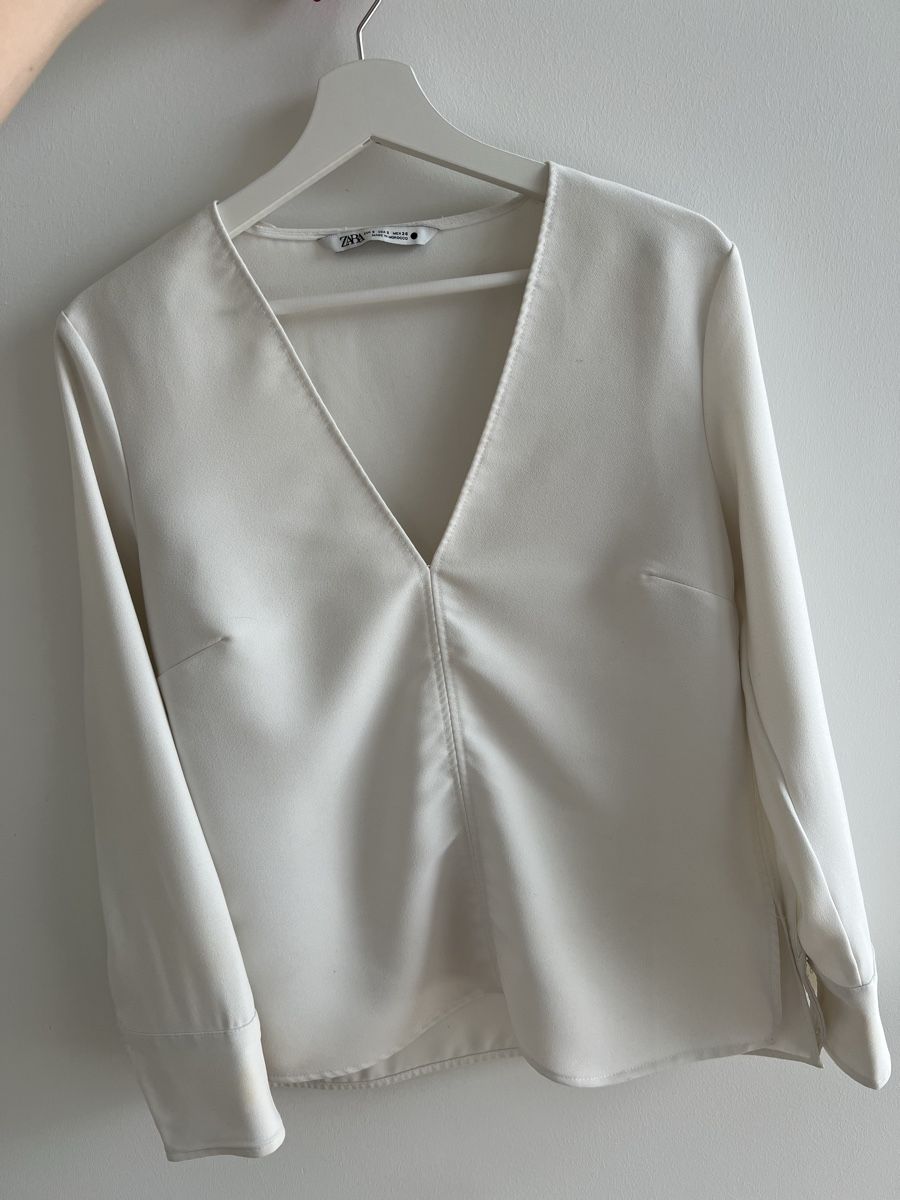 Zara Blusen: ZARA Long Sleeve Blouse White Size S – Gebraucht aus Zürich von mps_9cp7 3