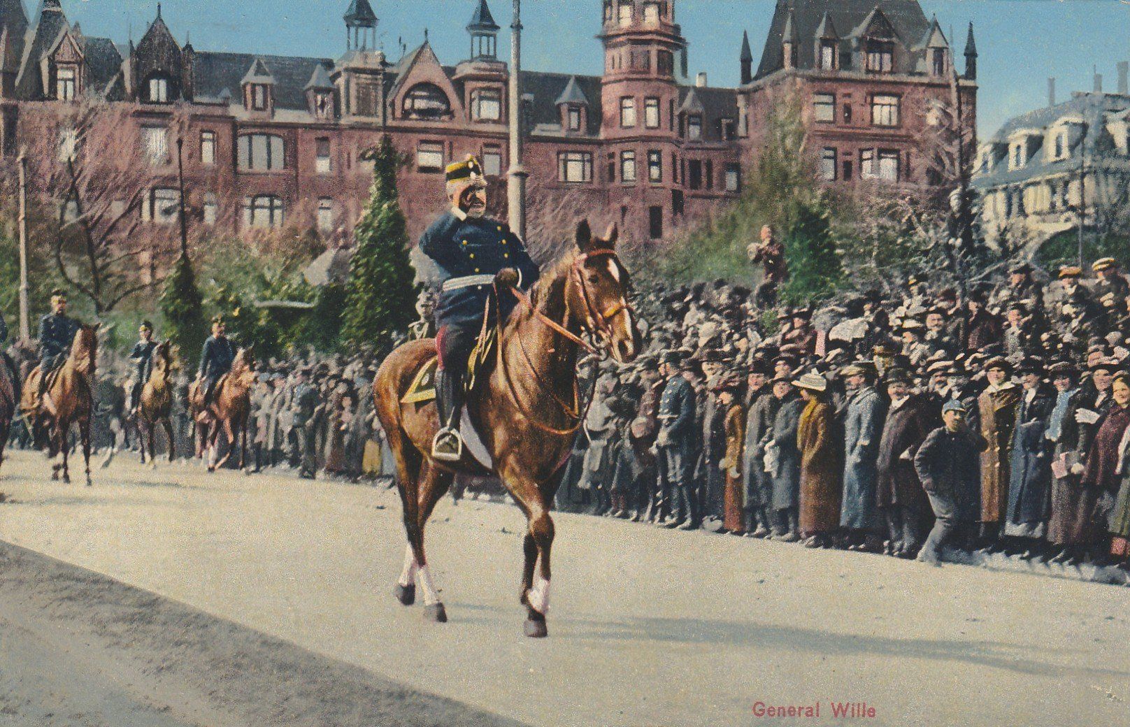 Cartoline postali: General Wille Parade in Zürich – Usato da Rorschacherberg venduto da fratovi2