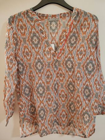 nile bluse, neu, gr. xs, seide / baumwolle