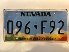 🇺🇸 U.S. Autoschild, Nevada 096 F92  - ORIGINAL