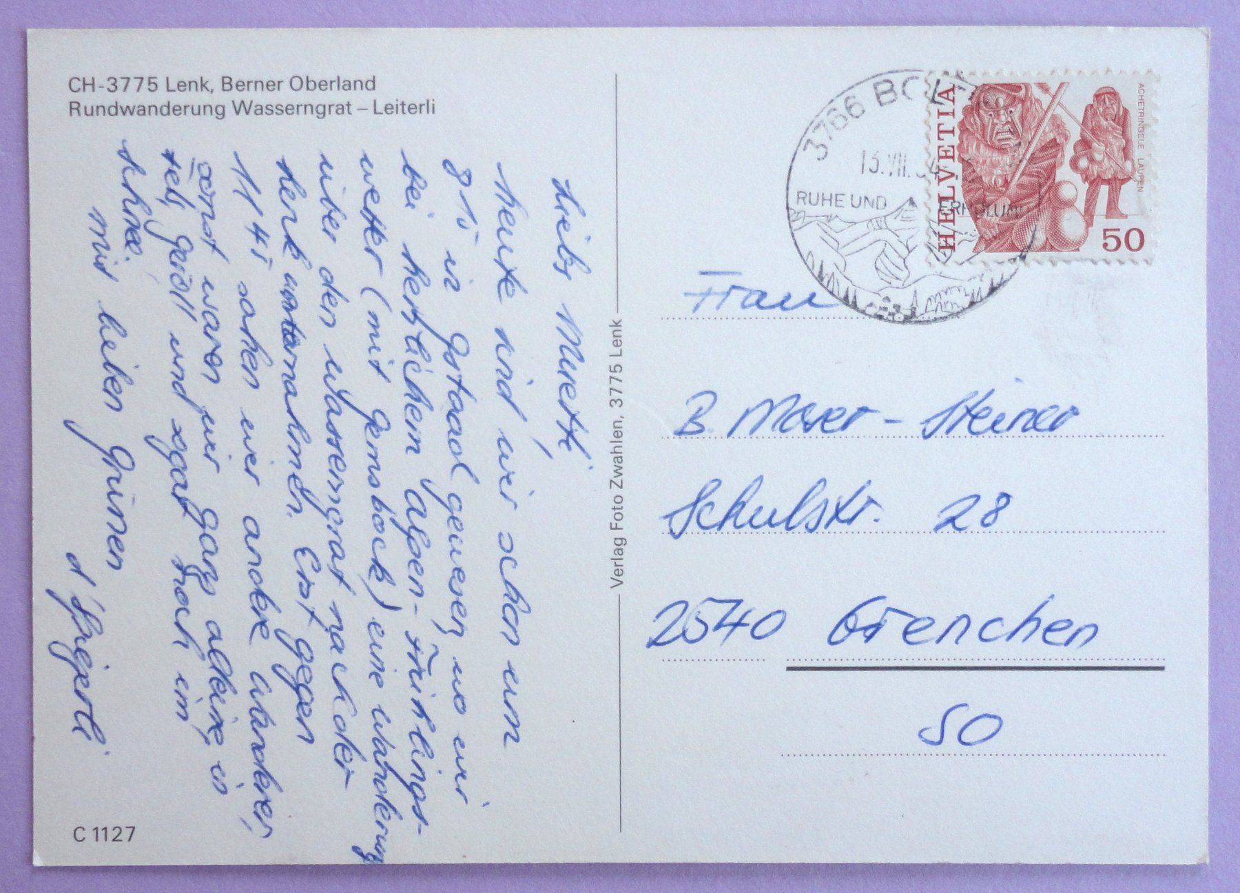Cartoline postali: Lenk, Trüttlisberg-Gryden – Usato da Fétigny venduto da Billy2miny 1