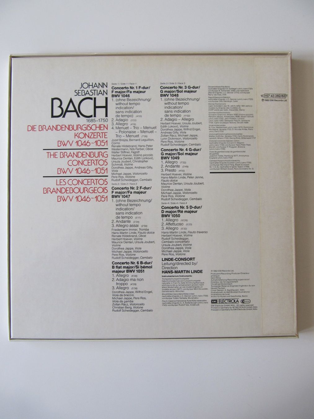 Dischi in vinile: Klassik-LP-Box  BACH Die Brandenburgischen Konzerte – Usato da Basel venduto da Kuba2 1