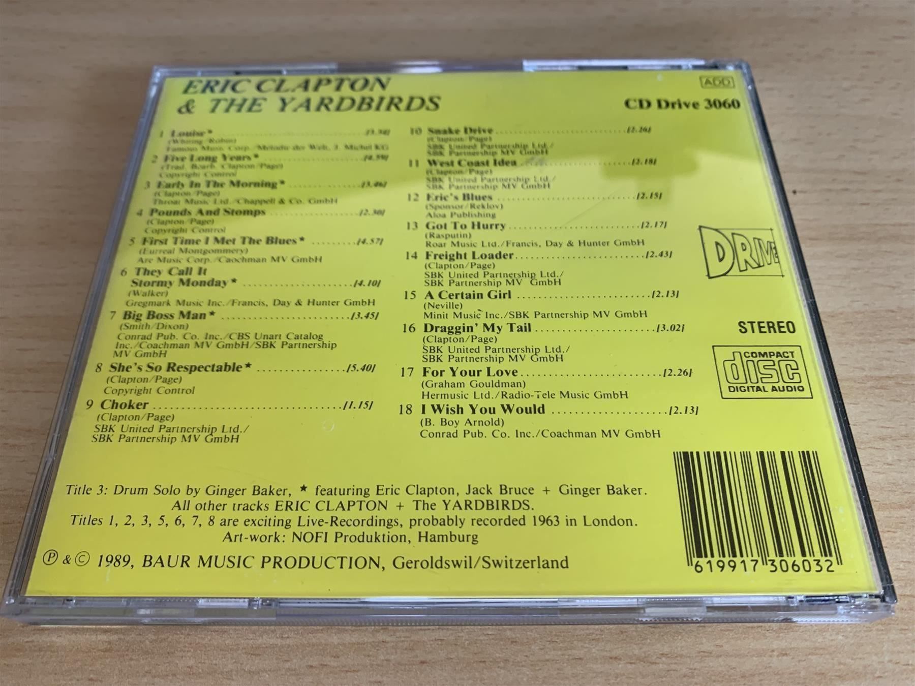 CD: Eric Clapton & The Yardbirds – Usato da Rikon im Tösstal venduto da Alpenmutz 1