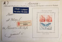B120) W11, Aarauer Block auf Sonderbrief Kt. 60.-+