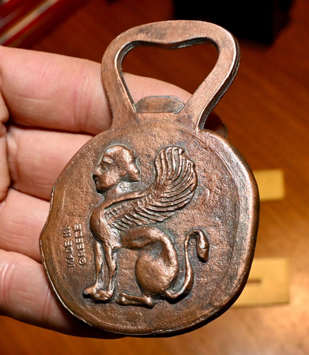 Flaschenöffner & -verschlüsse: VINTAGE Bronze Flaschenöffner MADE IN GREECE Sphinx – Gebraucht aus Pfaffhausen von mono_rec 6