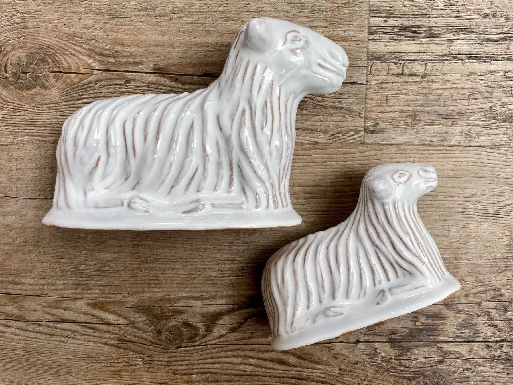 Statuette: 2 Deko Schafe Lamm Oster Deko – Usato da Rickenbach b. Wil venduto da sunneschii_ 9