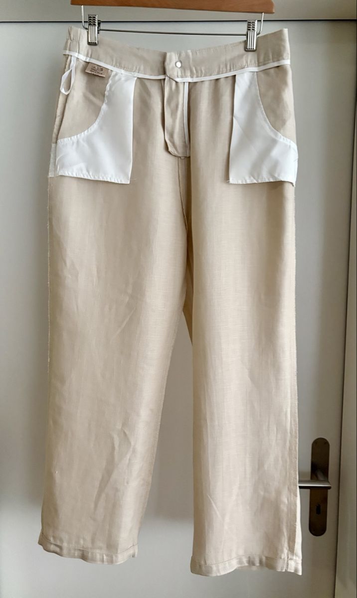 Pantaloni: NEU-Bequeme Linen Beige Hose – Nuovo (secondo la descrizione) da Zürich venduto da ron_t88f 2