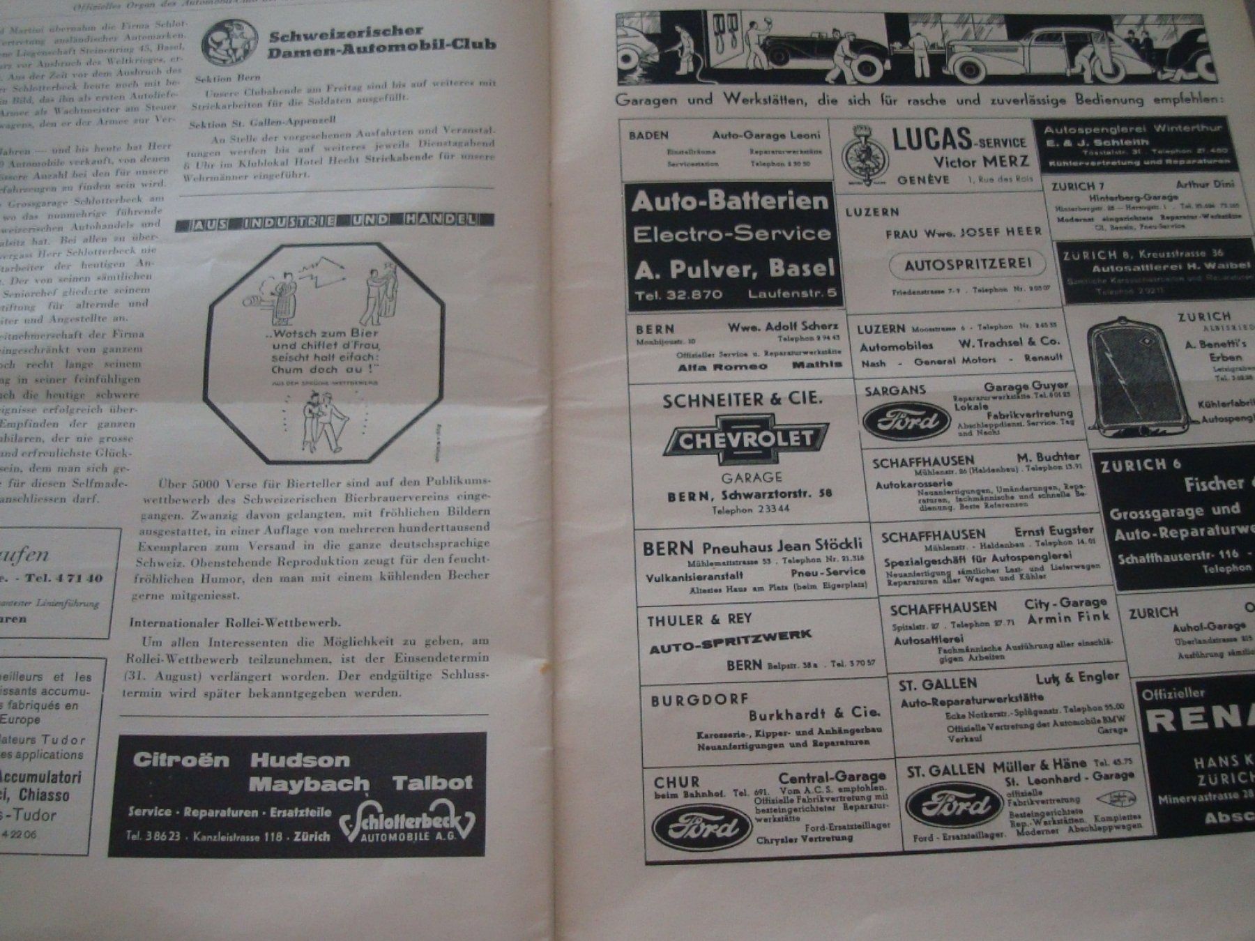 Revues & Magazines: Zeitung - Auto - ACS - 1939 - Heft Nr. 18 – D'occasion à Neuenegg par flohcante 6